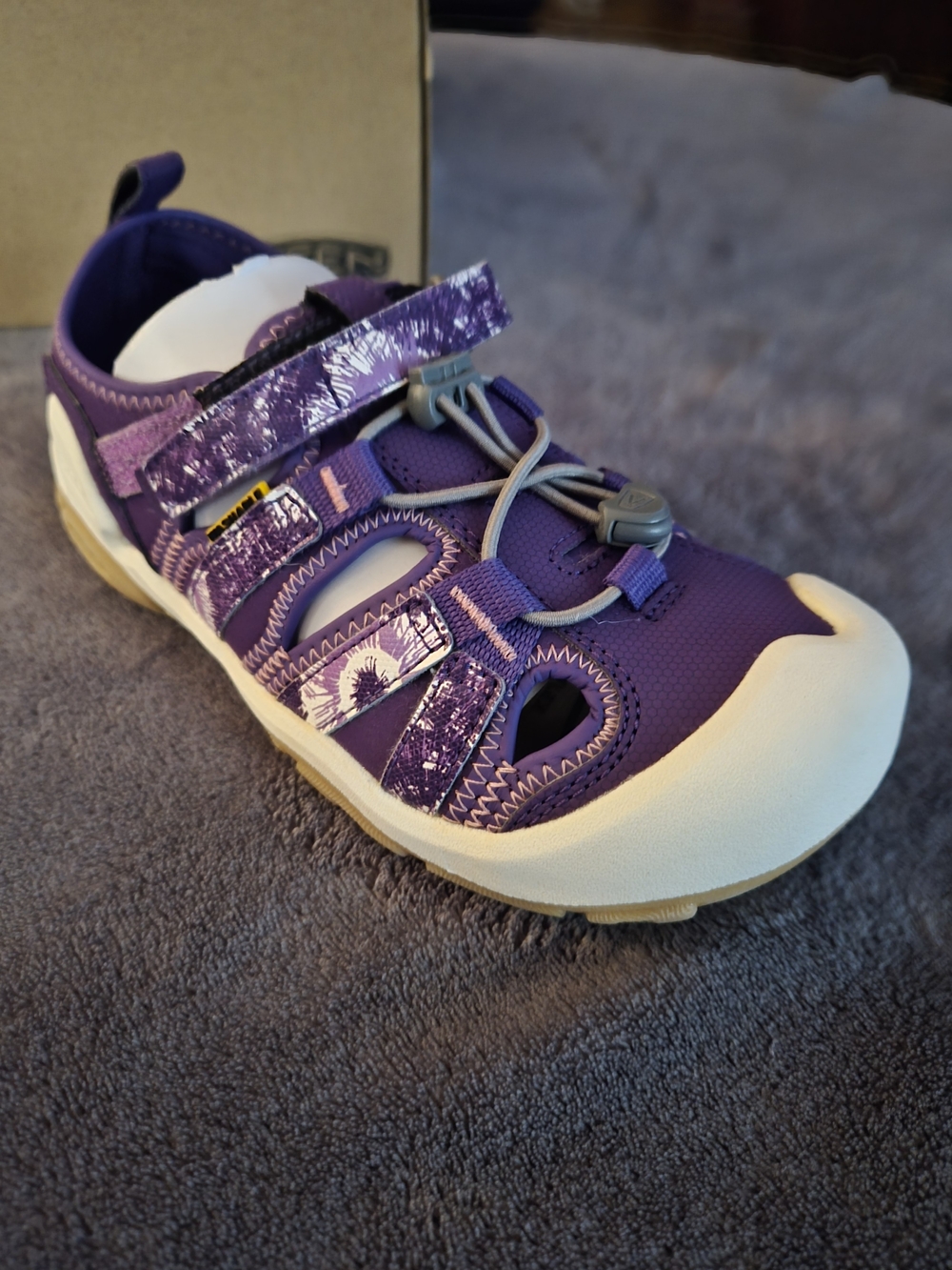 Keen Kids Purple Closed-Toe Sandal with Cream Toe